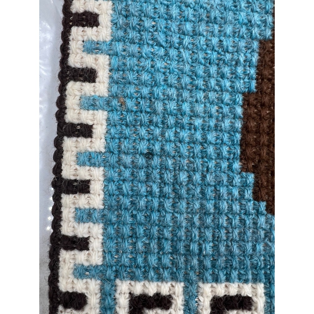 Vintage Viking Longship Needlepoint Wall Hanging Nautical Scandinavian Folk Art - Picture 5 of 8